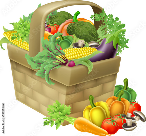 Vegetable Basket Graphic