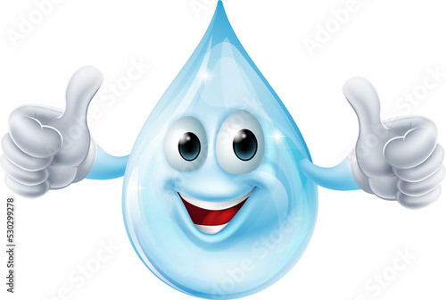 Water drop character