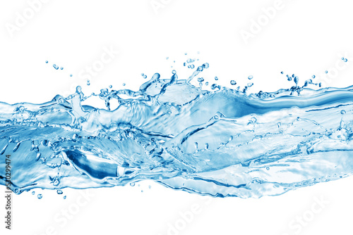 Water splash, water splash isolated on white background, water