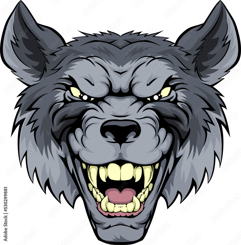 Mean Wolf Mascot