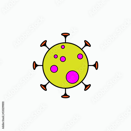 Pathogen Icon. Bacteria Symbol  - Vector.     