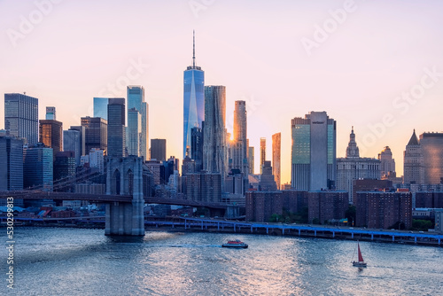 The skyline of New York City, United States