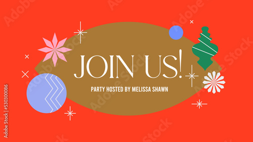 Colorful Christmas Invitation Banner Template