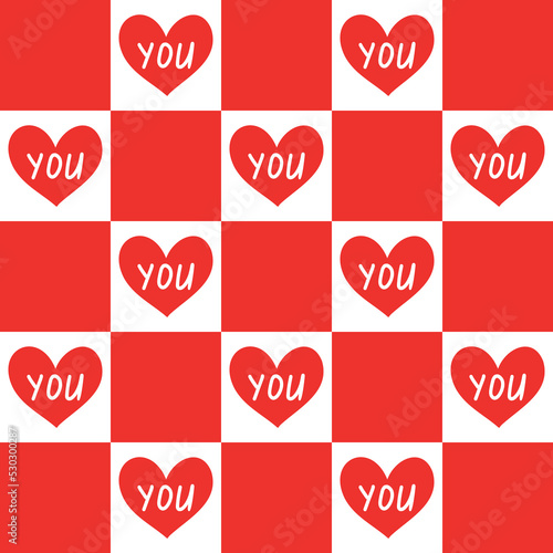 Valentines Day Seamless Background. Valentine pattern. Vector illustration