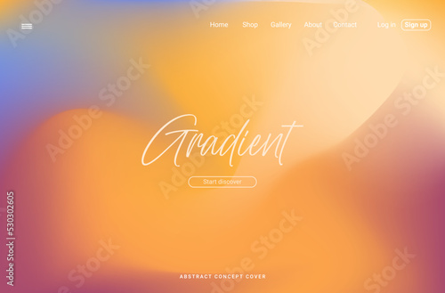 Abstract warm gradient background with red orange and blue colors. Mesh soft background with autumn colors for Poster, Brochure, Advertising, Placard, Invitation Card, Landing Page Website