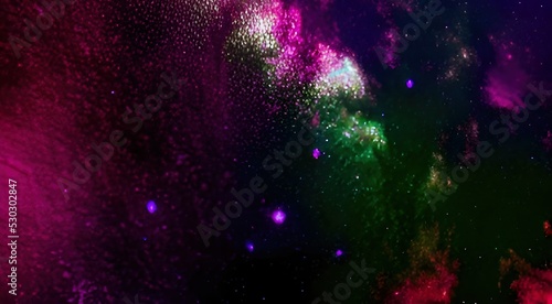 Space background. Realistic starry night. Cosmos and shining stars. Milky way and stardust. Color galaxy with nebula. Magic Infinite universe. illustration.