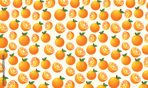 Fototapeta Naklejka Na Ścianę i Meble -  Pattern fruit orange background. Fruit pattern design