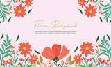 Floral frame illustration for wedding or invitation flower concept