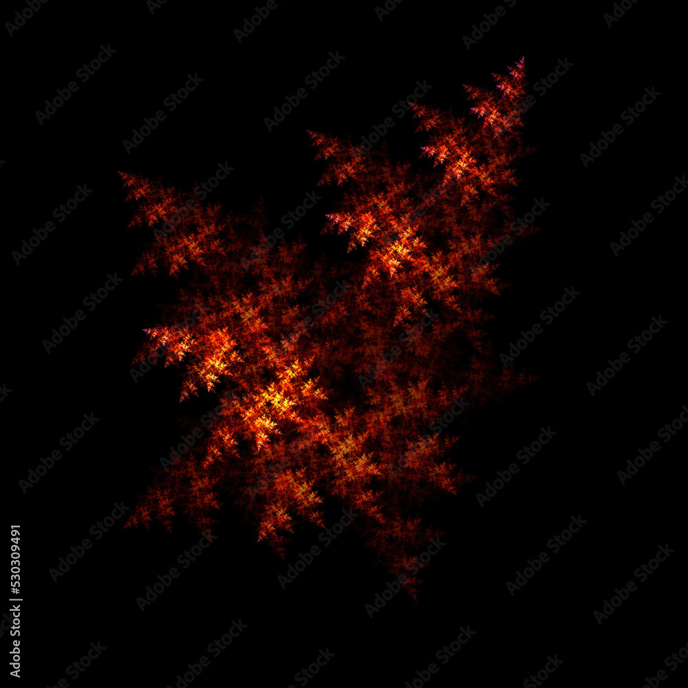 Colorful fractal nebula dust on black background Colorful fractal nebula dust on black background