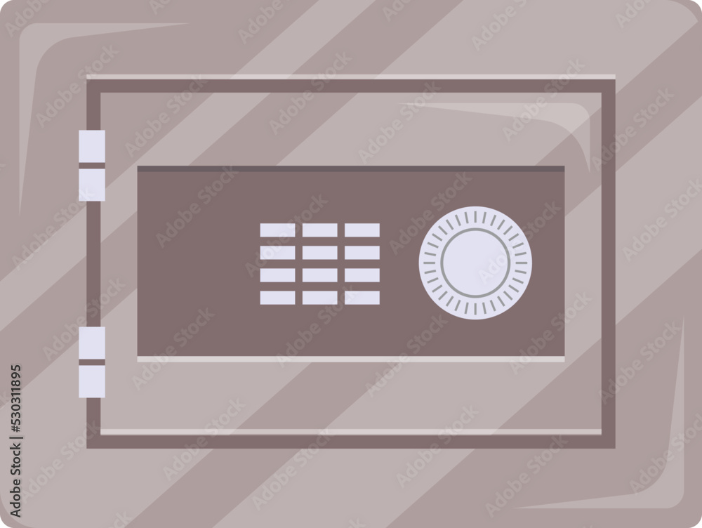 Safe with electronic lock. Vector illustration Safe with electronic lock. Vector illustration