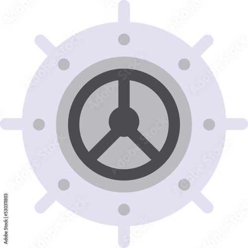 Round safe handle. Vector illustration