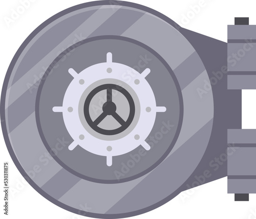 Bank vault cover. Vector illustration