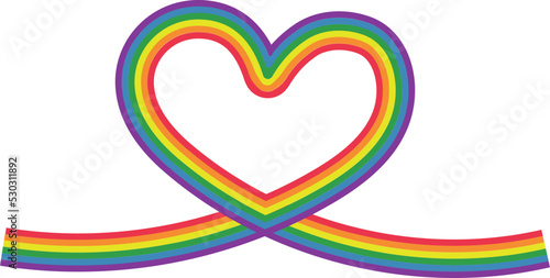 LGBTQ_Rainbow heart line