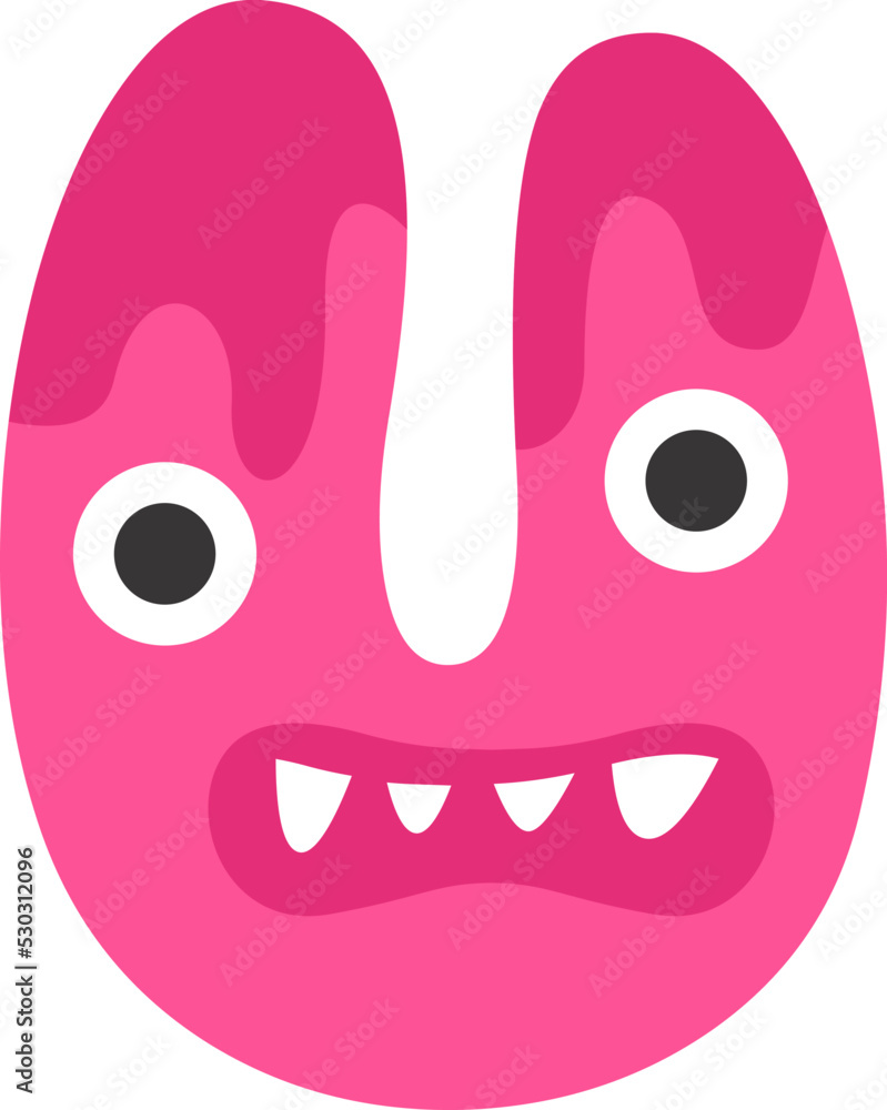 Childish monster U letter. Vector illustration Childish monster U letter. Vector illustration