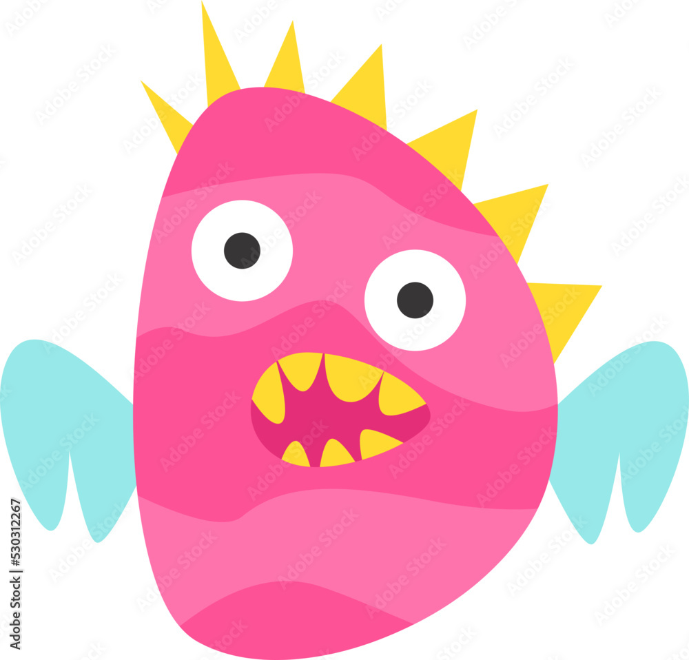 Childish monster D letter. Vector illustration Childish monster D letter. Vector illustration