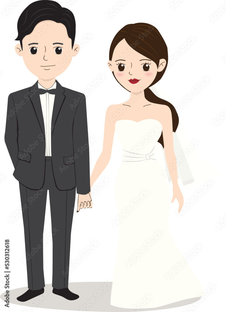 Bride&Groom_cartoon_vector Bride&Groom_cartoon_vector