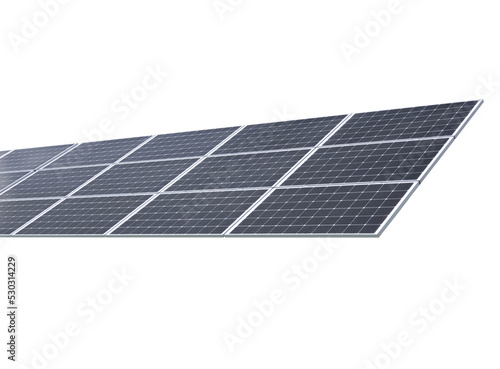 solar panels on isolated background