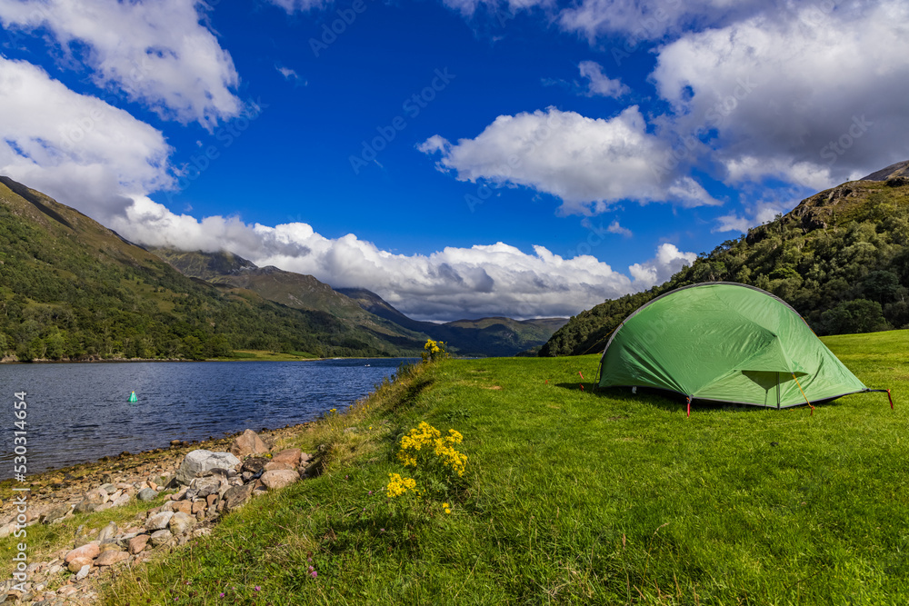 Loch Leven, Scotland, Glencoe and Kinlochleven, camping, Western Highlands, Lochaber, Highlands council.