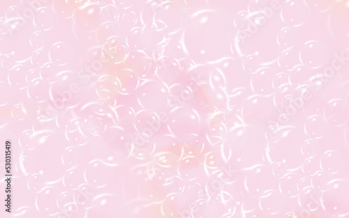 Set of bath pink foam isolated on transparent background. Shampoo bubbles texture.Sparkling shampoo and bath lather, vector illustration.