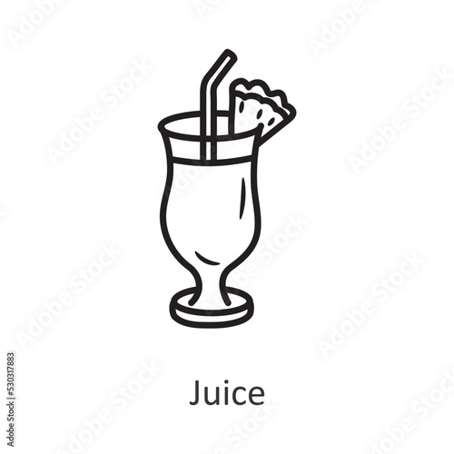 Juice vector outline Icon Design illustration. Holiday Symbol on White background EPS 10 File