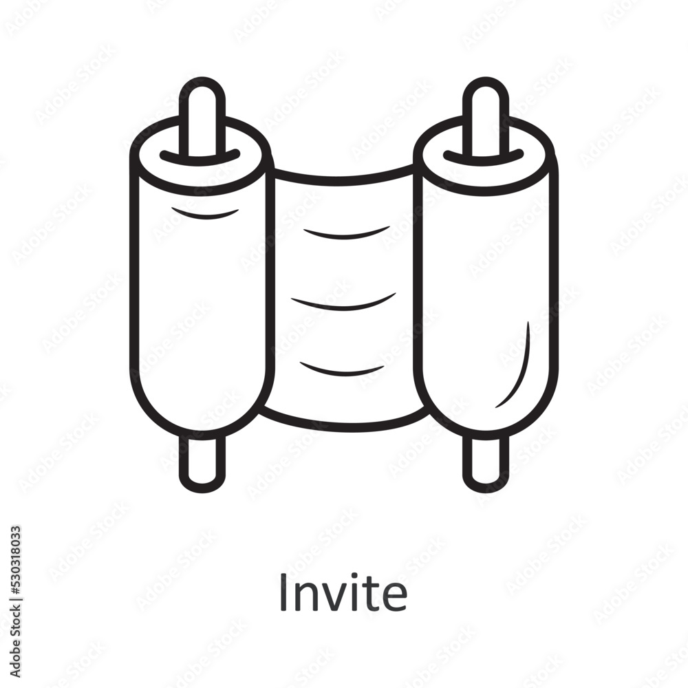 Invite vector outline Icon Design illustration. Holiday Symbol on White background EPS 10 File Invite vector outline Icon Design illustration. Holiday Symbol on White background EPS 10 File