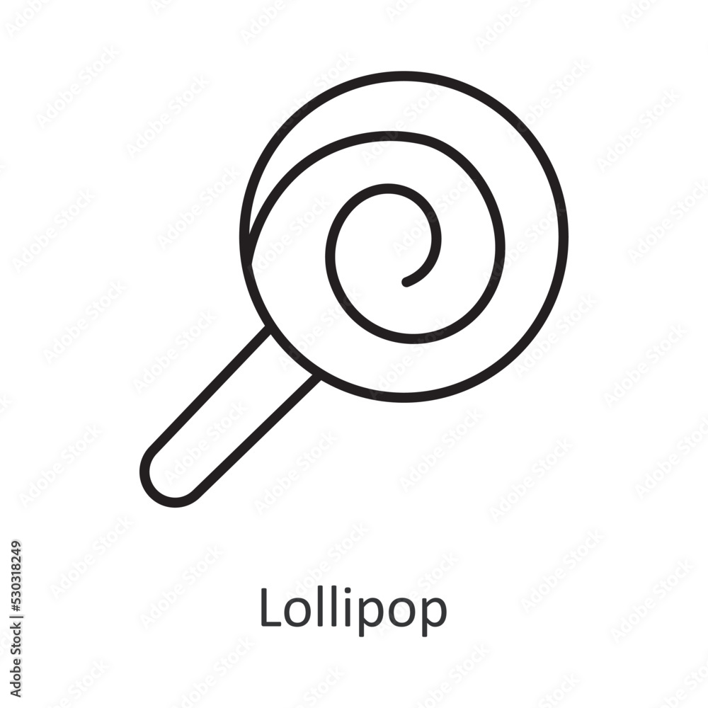 Lollipop vector outline Icon Design illustration. Holiday Symbol on White background EPS 10 File Lollipop vector outline Icon Design illustration. Holiday Symbol on White background EPS 10 File