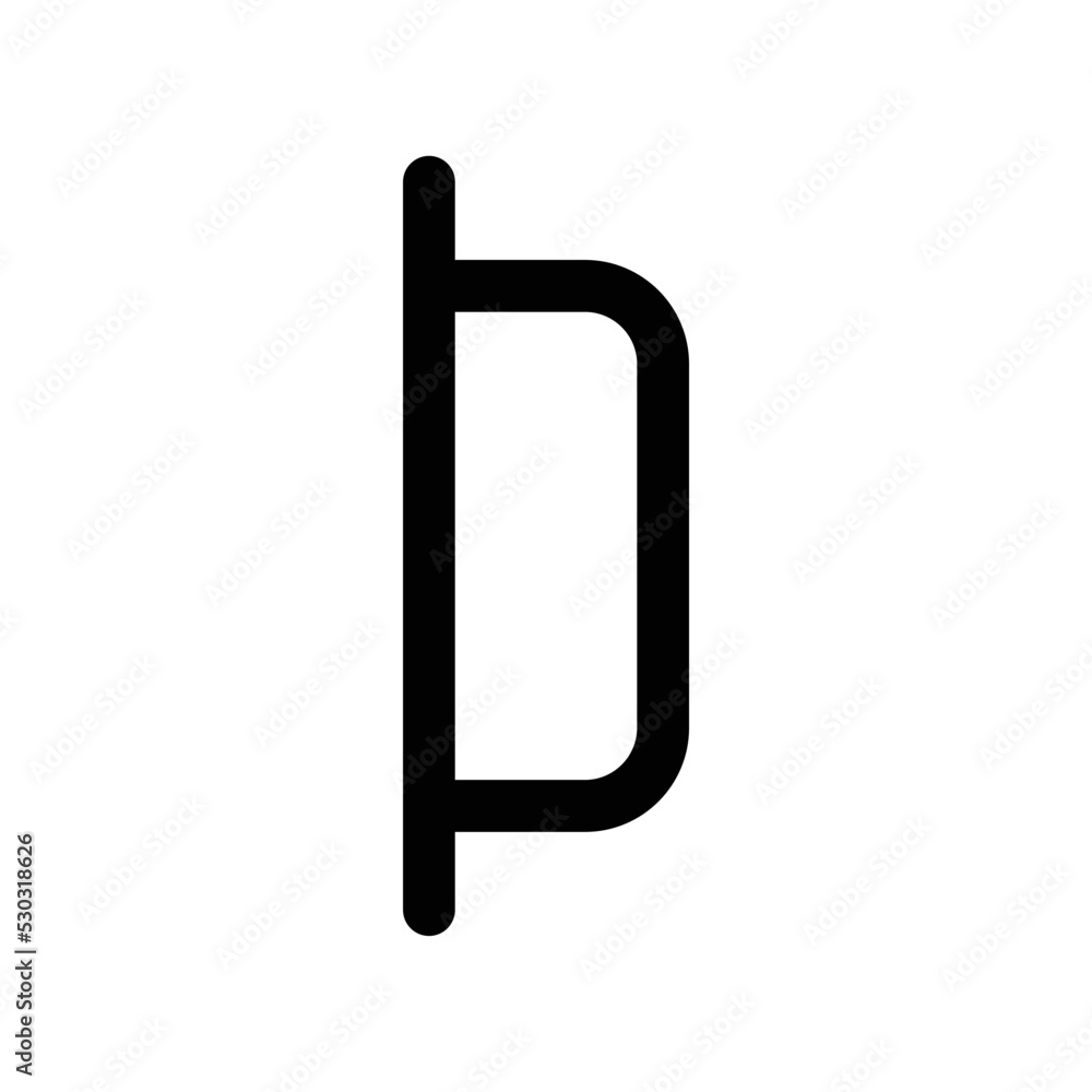 Section bookmark icon in black outline style Section bookmark icon in black outline style