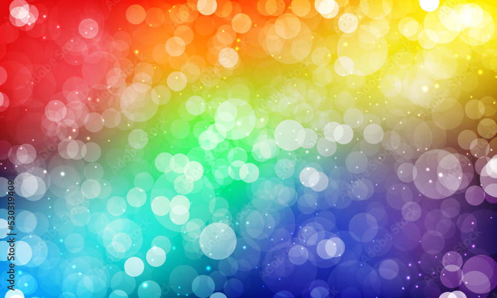 Abstract vector rainbow wallpaper with bokeh and space for your text. Abstract vector rainbow wallpaper with bokeh and space for your text.