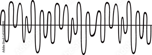 Sound audio wave vector. Icon isolated on white background. Abstract sound waves for voice design, music background, radio logo and icon. Creative music audio concept. Soundwave vector