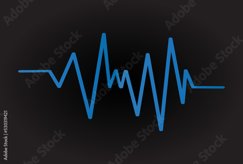 Sound audio wave vector. Icon isolated on black background. Abstract sound waves for voice design, music background, radio logo and icon. Creative music audio concept. Soundwave vector
