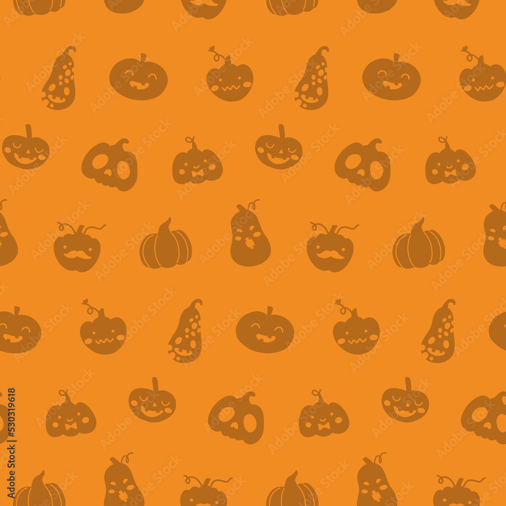 Pumpkins seamless pattern