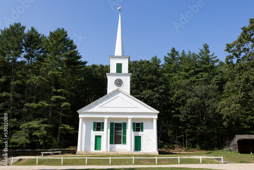 New England ancient Puritan church