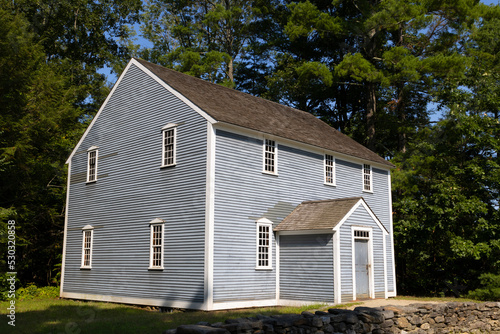 old New England wooden house