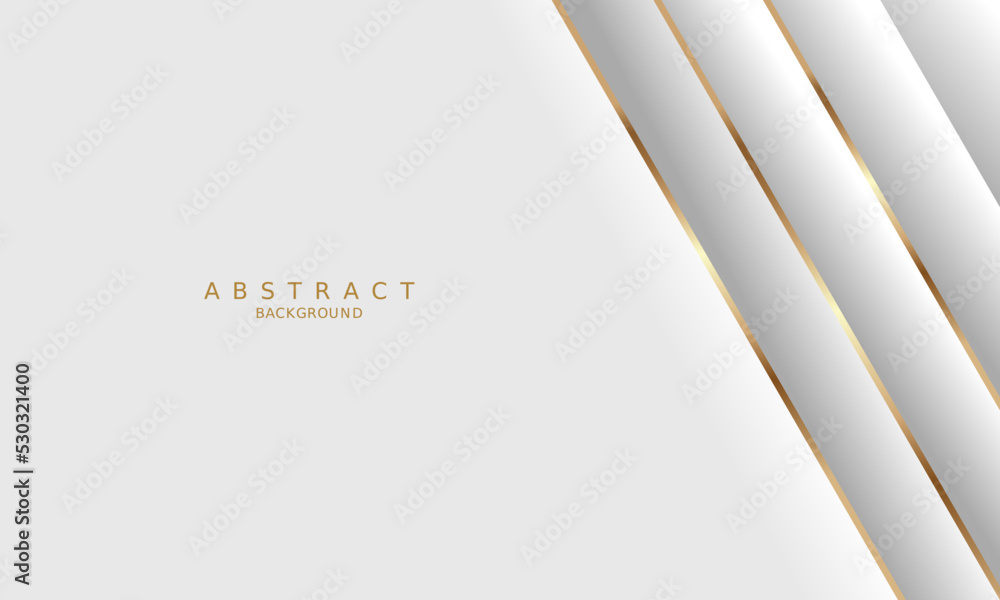 Obraz premium white luxury premium background and gold line.