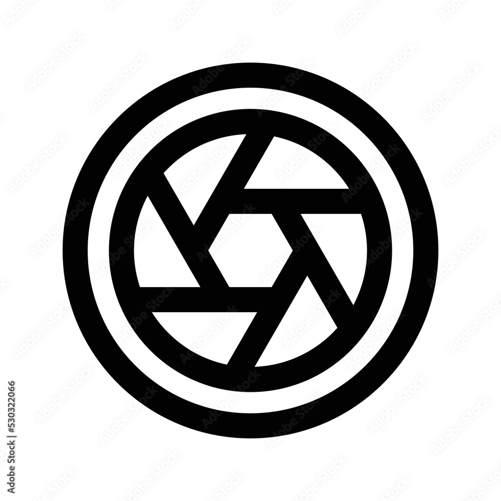diaphragm icon, outline style, editable vector diaphragm icon, outline style, editable vector