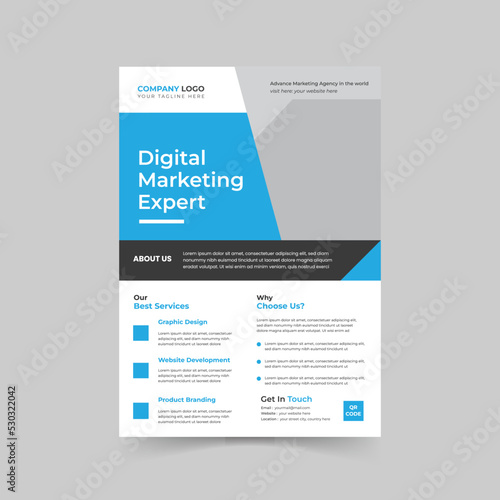 Modern And Corporate Business Flyer Design Template