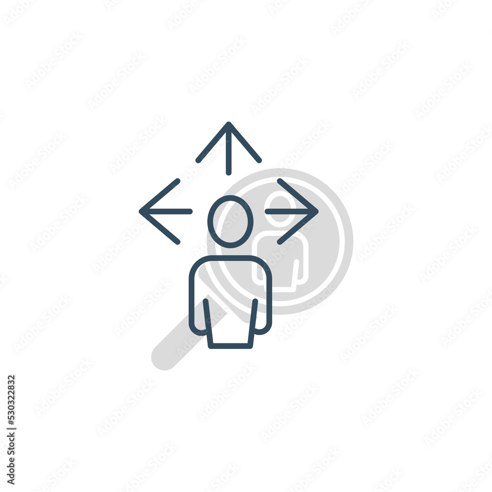decision making line icon. Simple element illustration. decision making concept outline symbol design. decision making line icon. Simple element illustration. decision making concept outline symbol design.