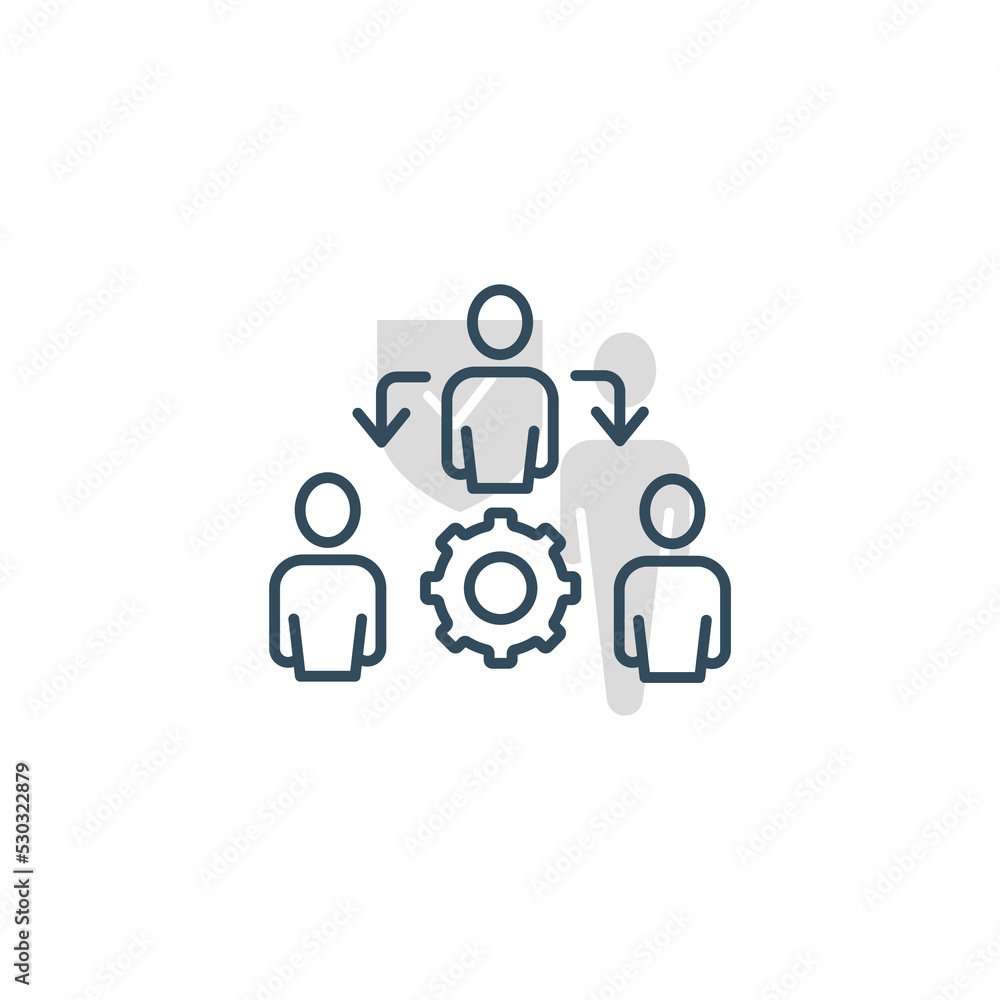 Business collaborate line icon. Simple element illustration. Business collaborate concept outline symbol design. Business collaborate line icon. Simple element illustration. Business collaborate concept outline symbol design.