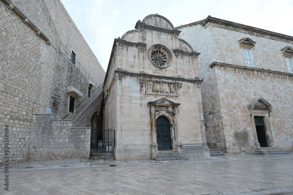 A church in the old town of Dubrovnik.