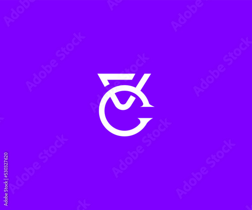 VC, CV initial logo monogram designs modern vector templates