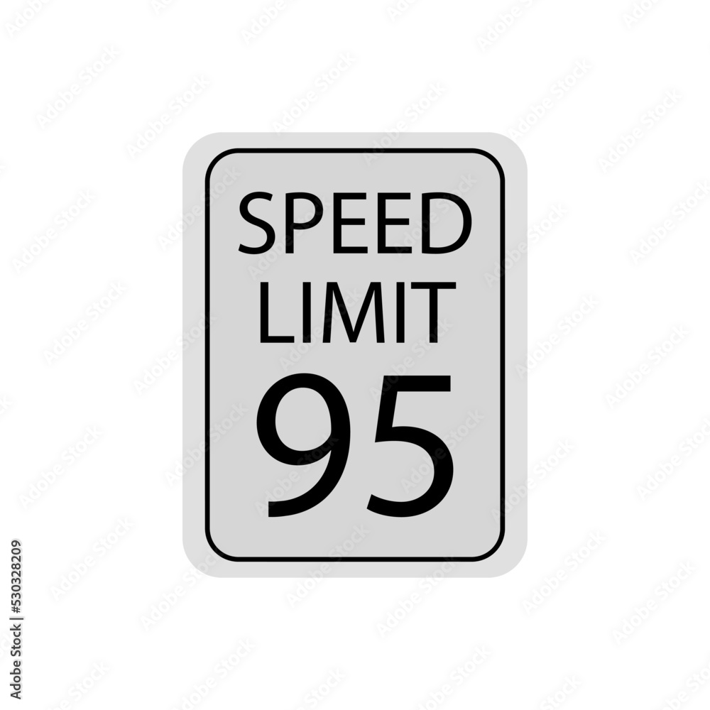 a vector in the form of a speed limit symbol on the road
