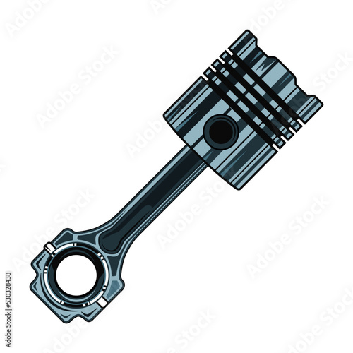 Vintage car repair element. Retro chrome engine, wrenches concept. Vector illustrations for garage