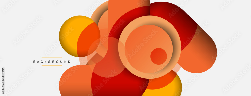 Circle and round shapes abstract background. Vector illustration for wallpaper banner background or landing page Circle and round shapes abstract background. Vector illustration for wallpaper banner background or landing page