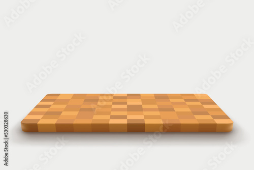 empty cutting board from various wooden pieces