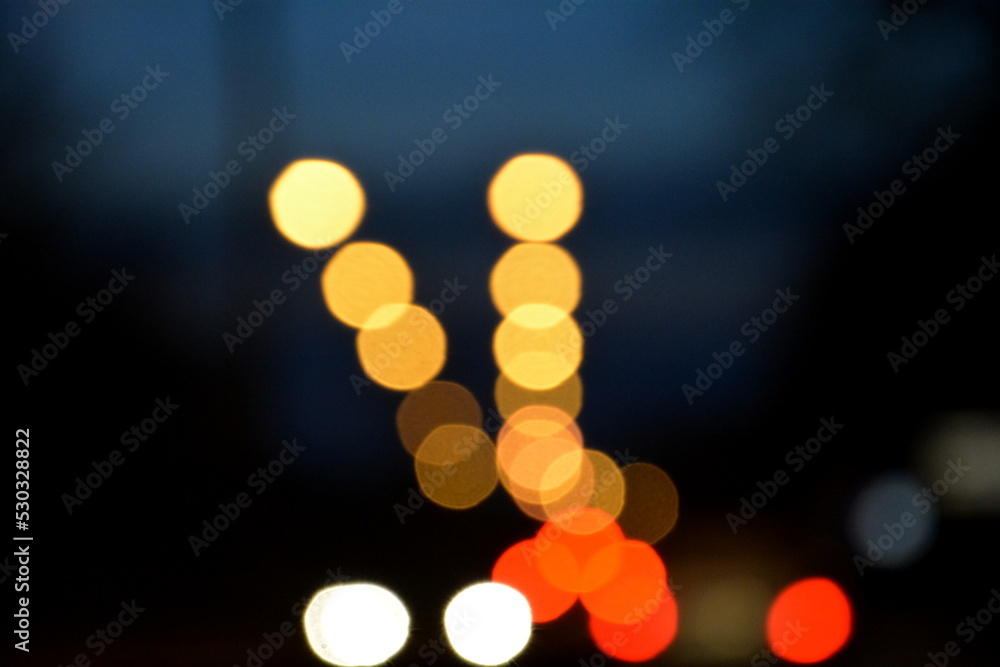 Fototapeta premium Abstract view of street and cars lights. Perfect as backroung. 