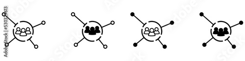 Team Vector icon set. Teamwork illustration sign collection. chat symbol. communication logo.