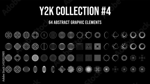 Universal trendy geometric linear shapes set . Vector illustration