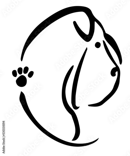 head dog vector logo 