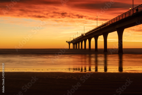 amazing sunrise at the pier