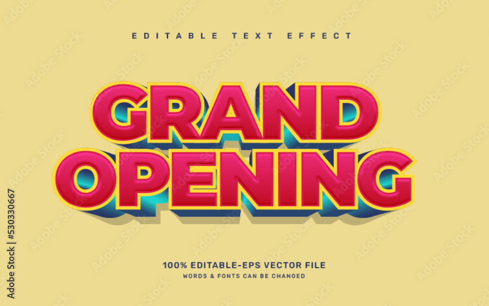 Grand Opening editable text effect Grand Opening editable text effect